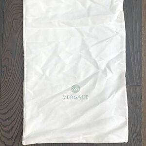 Versace White Flannel Drawstring Dust Bag Replacement Authentic 22" X 12.5"